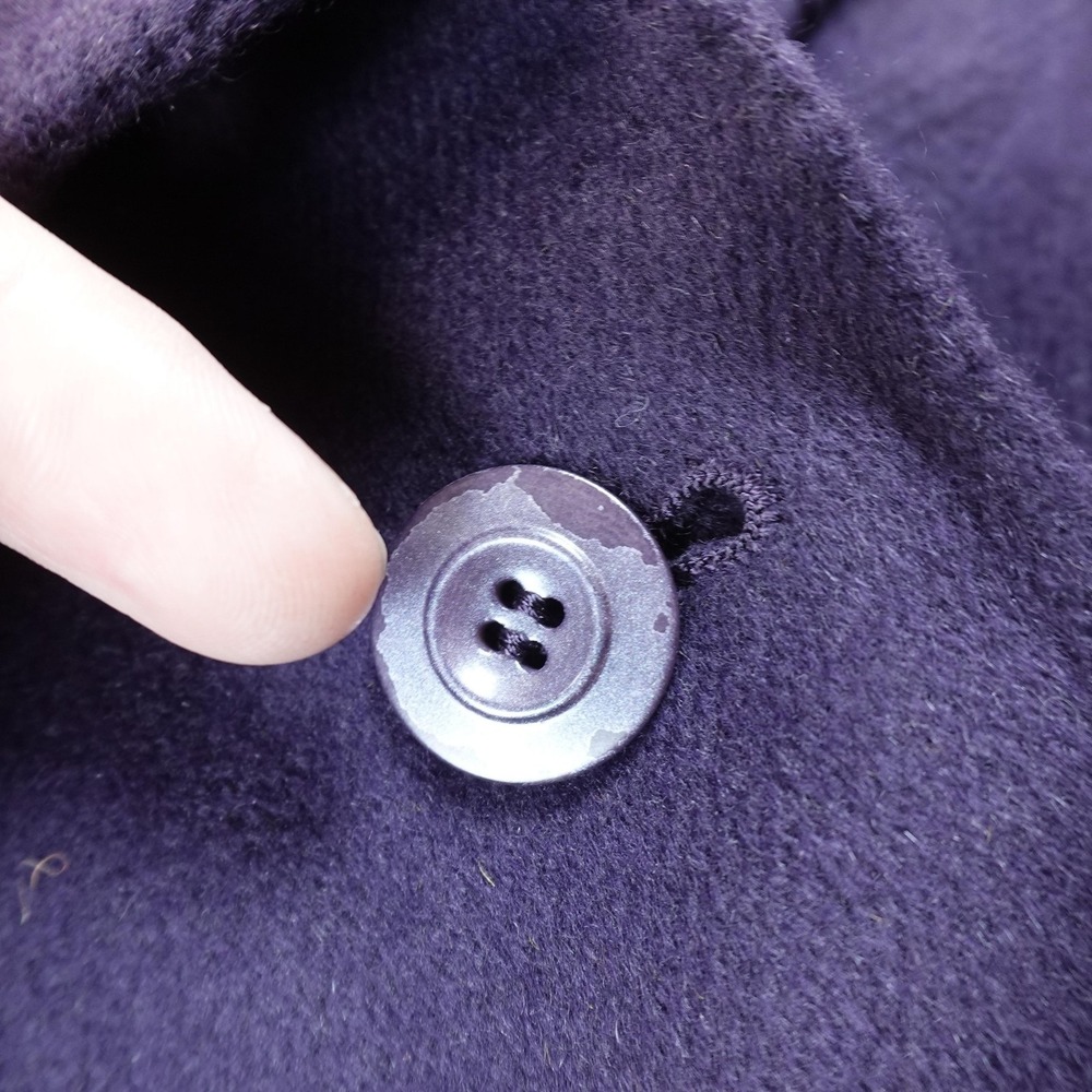 St John Jacket Womens 6 Purple Angora Wool Cashmere Double Breasted Pea Coat Top - Picture 7 of 16